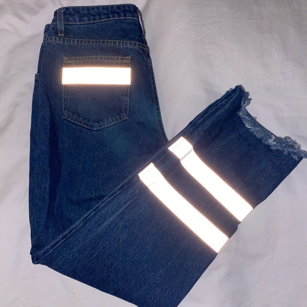 Carmar High rise reflective blue jean